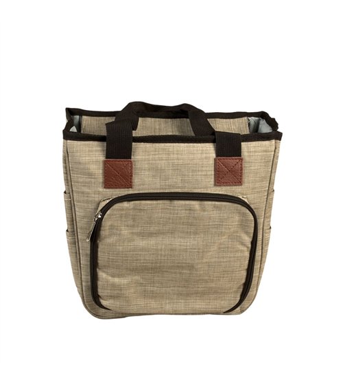 Sac tricot marron antilope 23x26x14cm