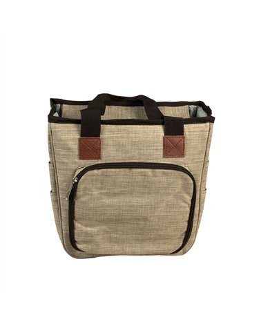 Sac tricot marron antilope 23x26x14cm