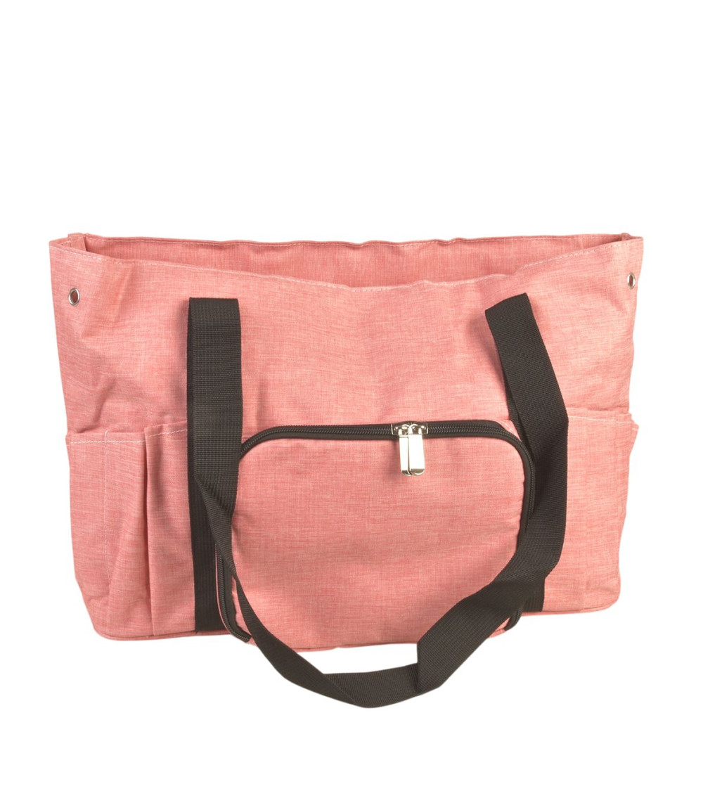 Bolsa bolitas rosa bebe 40x28x17cm