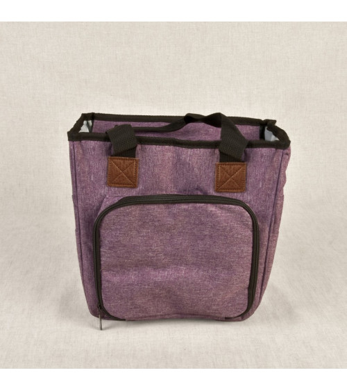 Lilac purple knitted bag 23x26x14cm