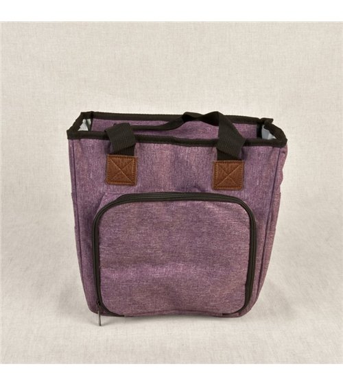 Sac tricot violet lilas 23x26x14cm