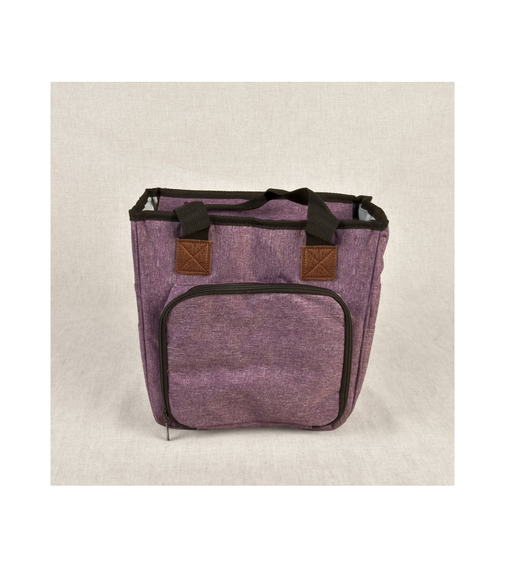 Lilac purple knitted bag 23x26x14cm