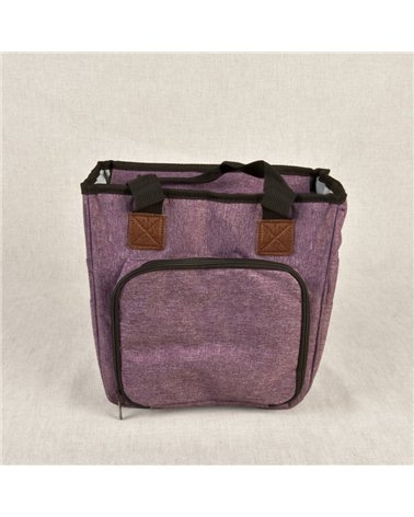 Sac tricot violet lilas 23x26x14cm