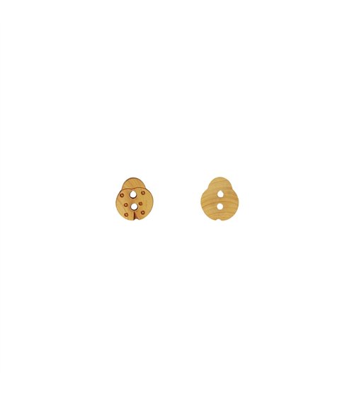 Bouton bois enfants coccinelle