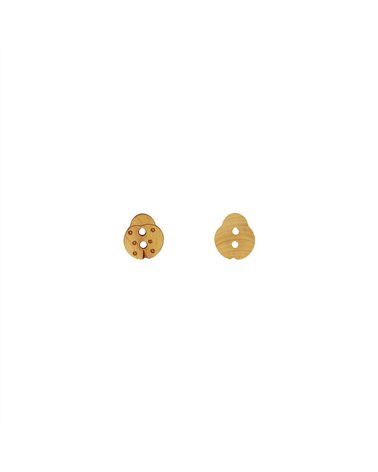 Bouton bois enfants coccinelle