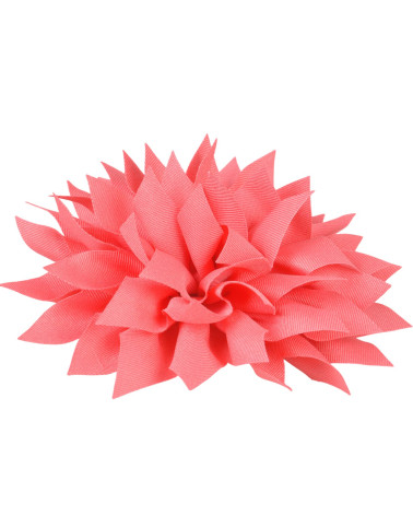Peony flower brooch 14cm nectar red