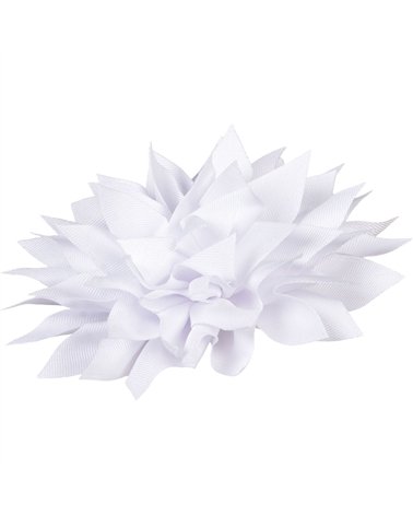 Broche fleur pivoine 14cm blanc
