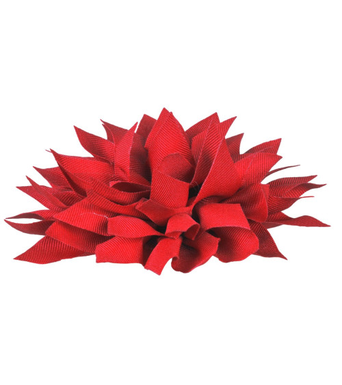 Peony flower brooch 14cm red