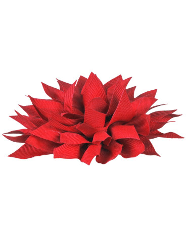 Peony flower brooch 14cm red