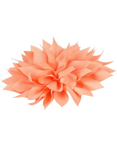 Broche fleur pivoine 14cm orange