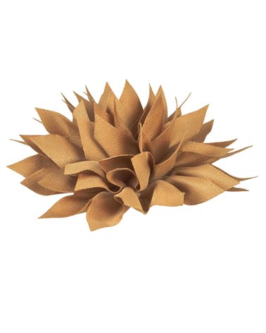 Broche fleur pivoine 14cm beige pierre