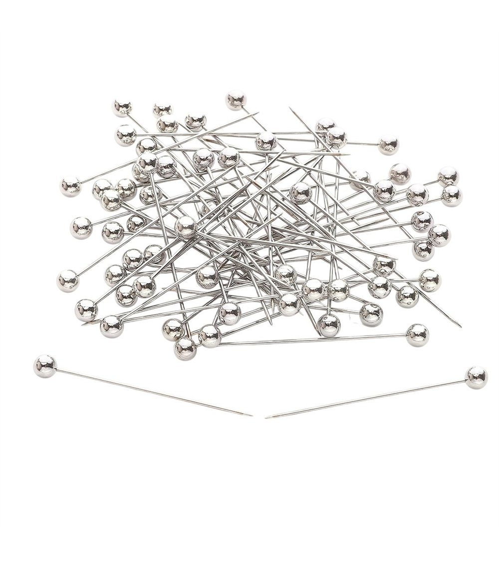 Boîte de 100 épingles abs couleur 38mm argent