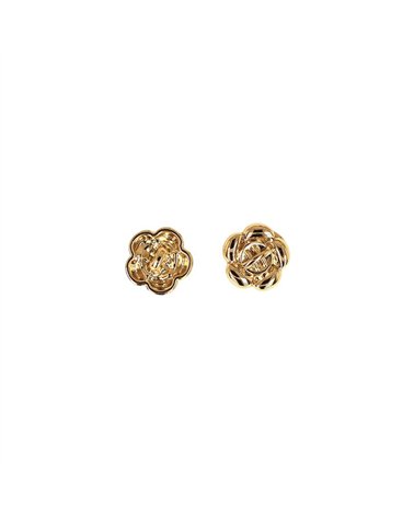 Lot de 3 boutons métal petite fleur 10mm or