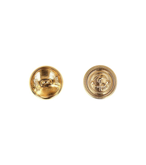 Gold anchor metal button
