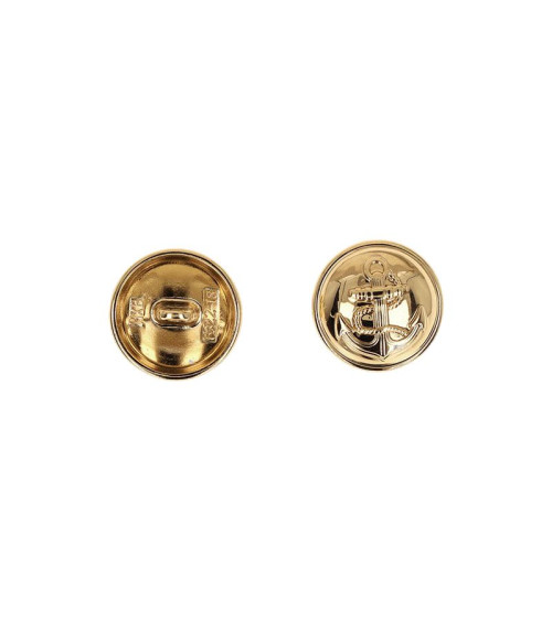 Gold anchor metal button