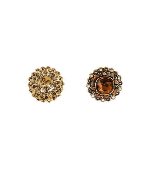 Rust rhinestone button