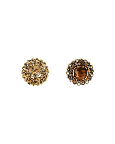 Rust rhinestone button