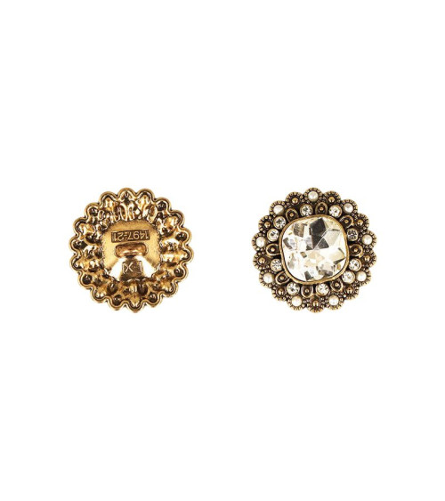Bouton strass blanc