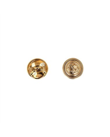 Lot de 3 boutons métal ancre or