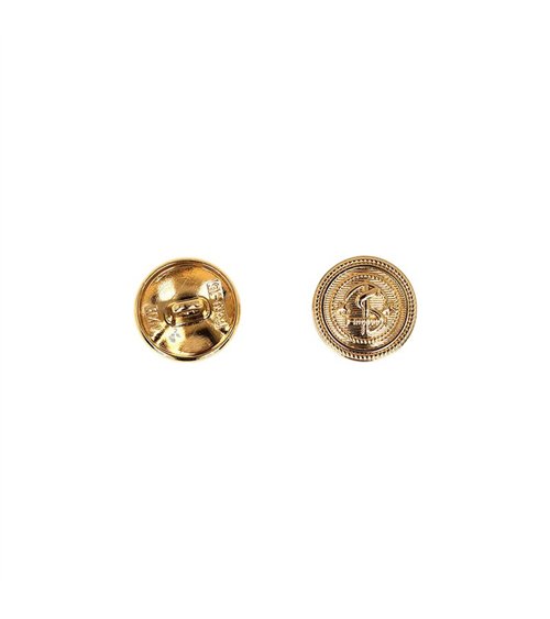Lot de 6 boutons métal ancre or