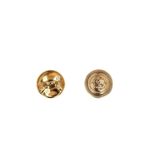 Set of 6 gold anchor metal buttons