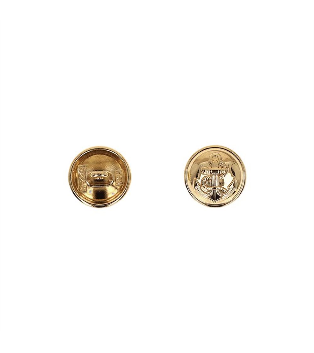 Lot de 6 boutons métal ancre or