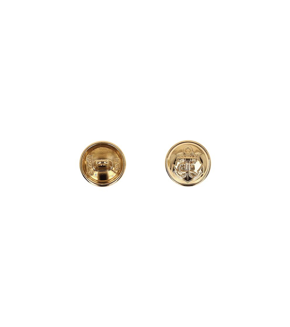 Set of 6 gold anchor metal buttons