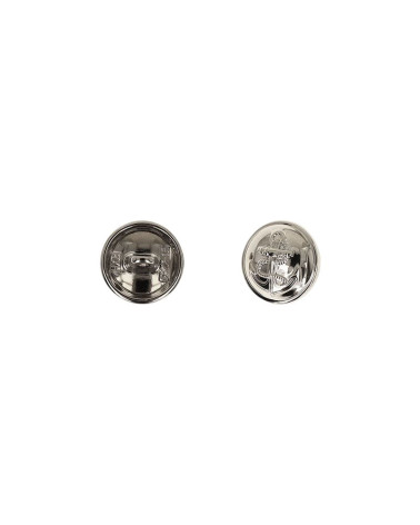 Set of 6 silver anchor metal buttons