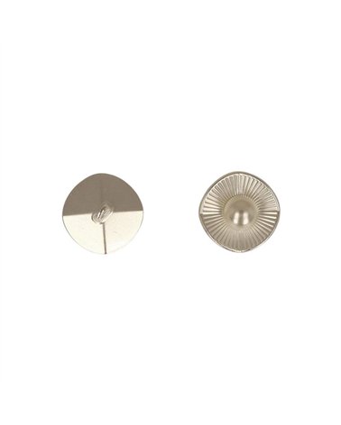 Lot de 6 boutons métal perle blanc