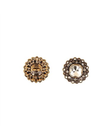 Lot de 6 boutons strass blanc