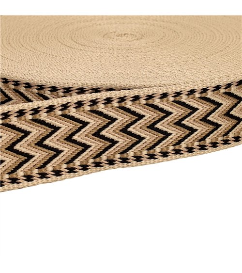 Bobine 14,5m sangle chevrons 38mm beige