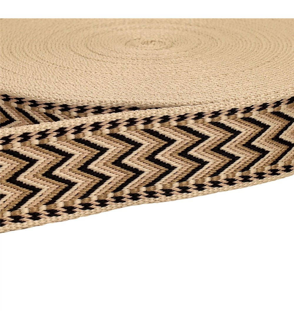 Bobine 14,5m sangle chevrons 38mm beige
