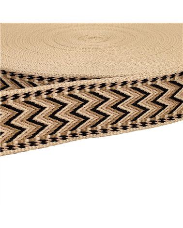 Bobine 14,5m sangle chevrons 38mm beige