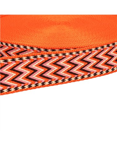 Bobine 14,5m sangle chevrons 38mm orange