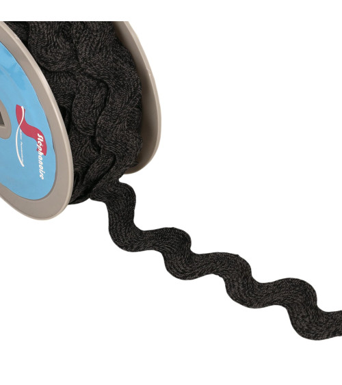 15-m-Riesenrolle mit gesprenkeltem Serpentinenmuster, 33 mm, Schwarz