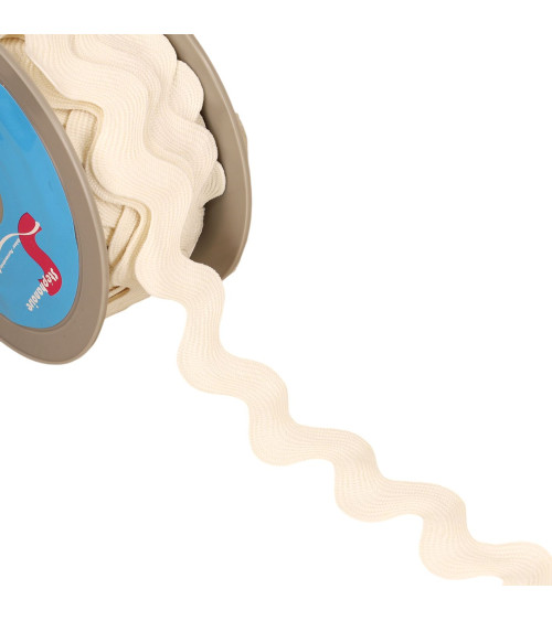 15-m-Spule, riesige, gesprenkelte Serpentine, 33 mm, Ecru