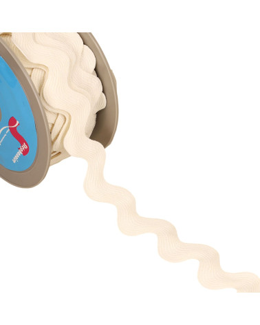 15-m-Spule, riesige, gesprenkelte Serpentine, 33 mm, Ecru