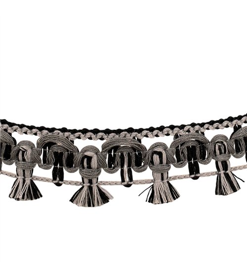 Bobine 20m galon flochettes 27mm noir