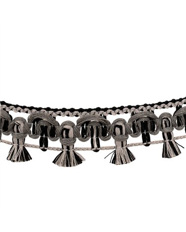 Bobine 20m galon flochettes 27mm noir