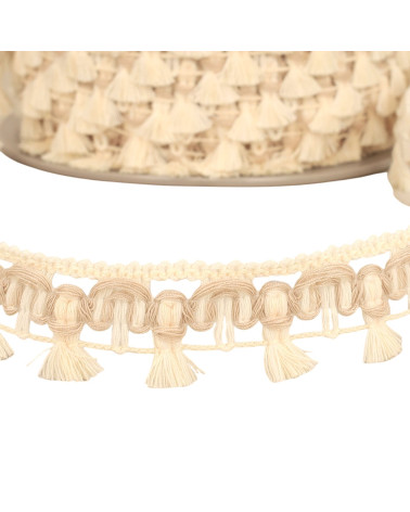 Bobina da 20 m con treccia di freccette beige da 27 mm