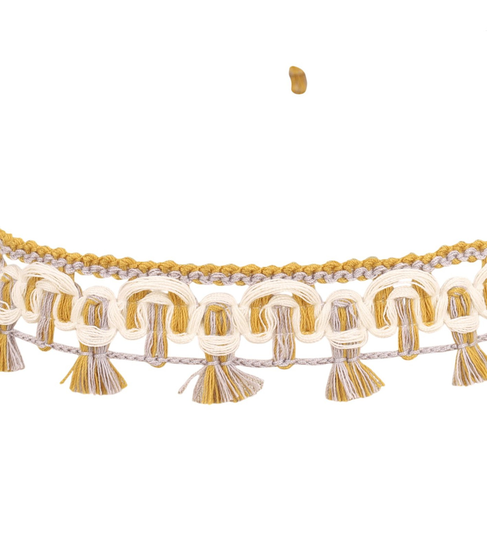 Bobina da 20 m con treccia senape da 27 mm