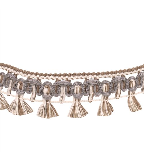 Bobine 20m galon flochettes 27mm taupe