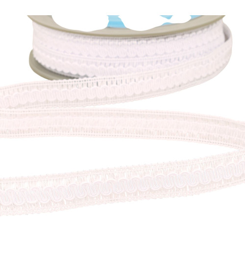 Carrete de 20m con trenza ondulada blanca de 17mm