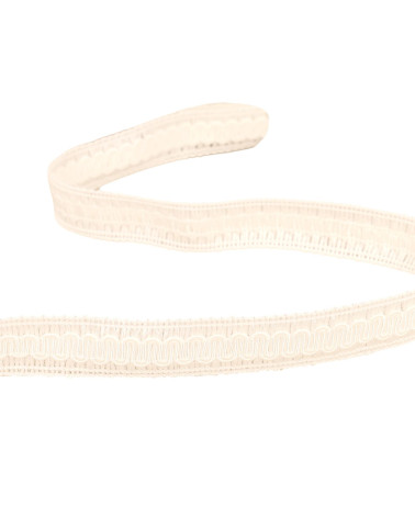 Bobina da 20 m di treccia ondulata ecru da 17 mm