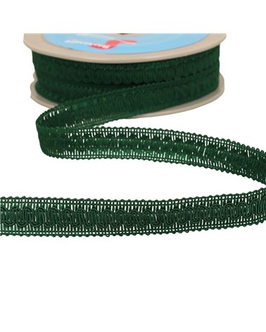 Bobine 20m galon vagues 17mm vert bouteille