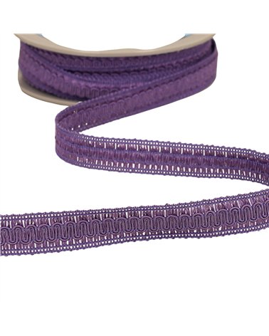 Bobine 20m galon vagues 17mm parme