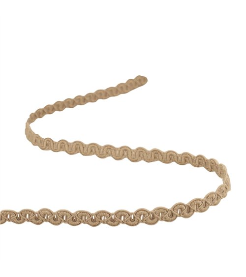 Bobine 25m galon vagues mat 9mm beige