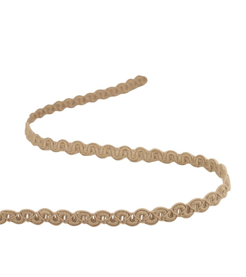 Bobine 25m galon vagues mat 9mm beige