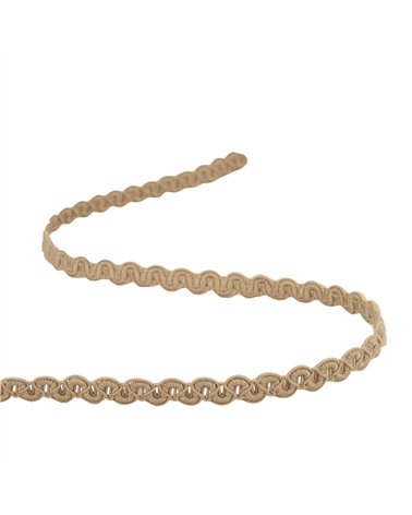 Bobine 25m galon vagues mat 9mm beige