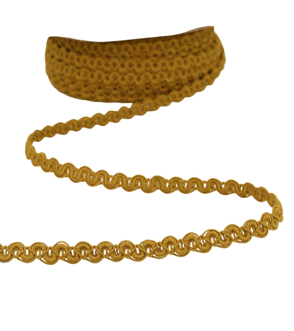 Bobina 25m trenza ondulada mate 9mm mostaza